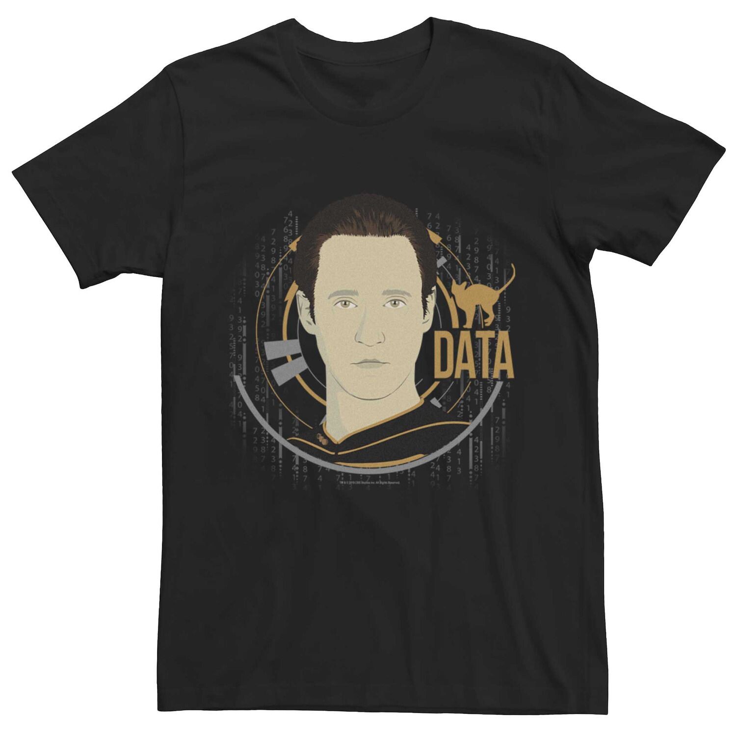 

Мужская футболка с логотипом Star Trek Data Head Shot Portrait Licensed Character
