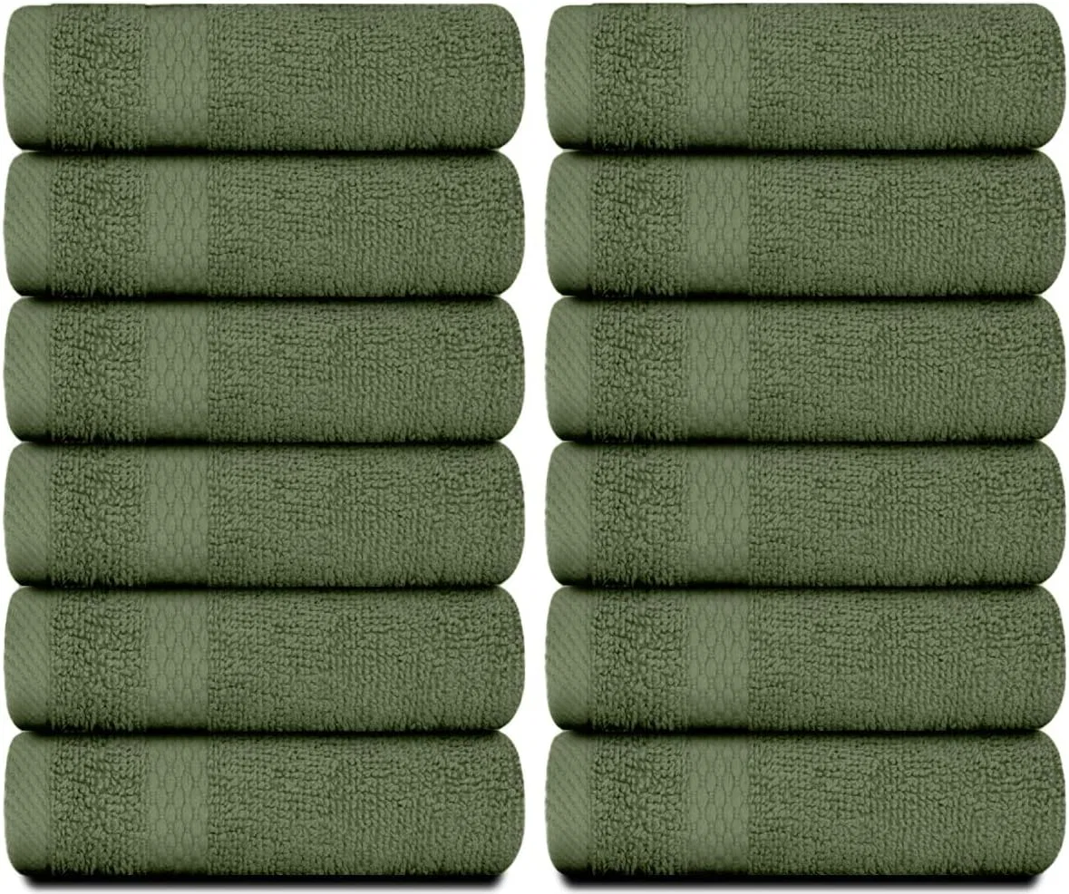 Махровая салфетка White Classic, 33x33 см, 650 г/м², 12 шт, Forest Green — фото 2