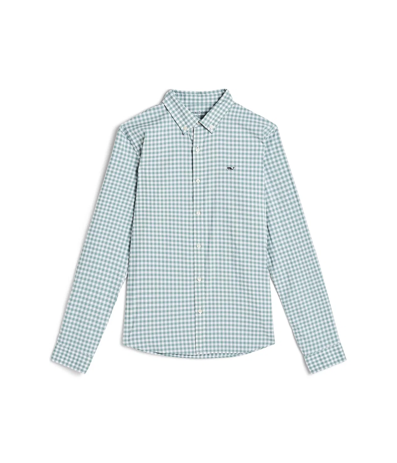 Хлопковая футболка Skysail в клетку (для малышей/детей постарше) Vineyard Vines Kids, Olive Dusk