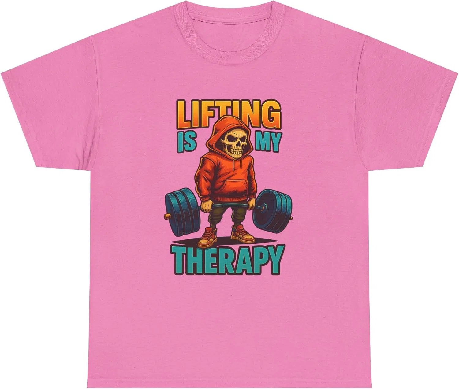 Футболка с принтом Lifting Is My Therapy Unisex, Azalea