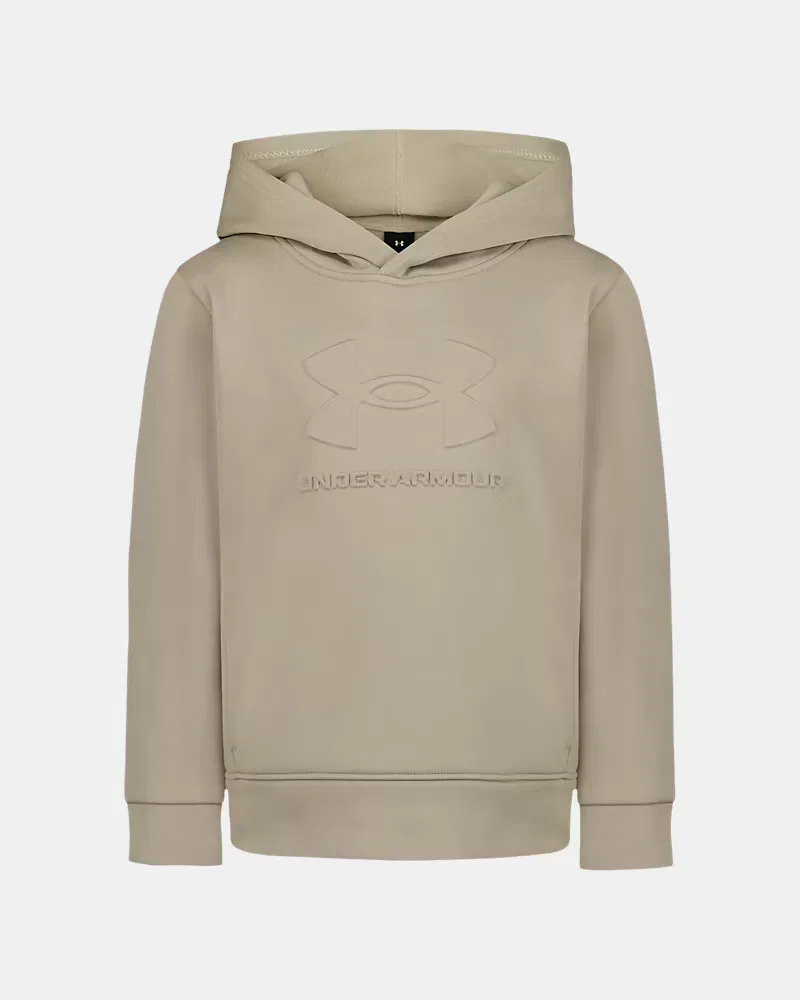 Худи для мальчиков из пике-флиса с выпрессованным логотипом UA Logo Emboss UnderArmour, Timberwolf Taupe