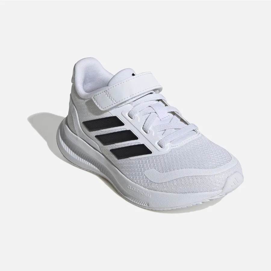 Детские кроссовки с эластичными шнурками и липучкой Runfalcon 5 El I adidas, Белый — фото 3