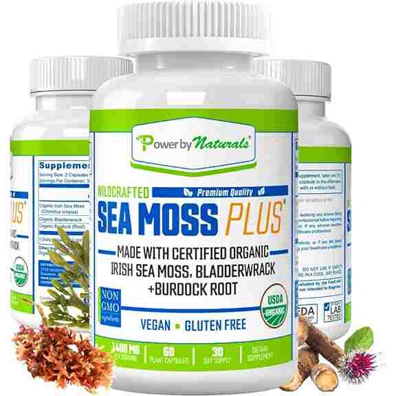 

Комплекс с морским мхом Power By Naturals Sea Moss Plus, 60 капсул