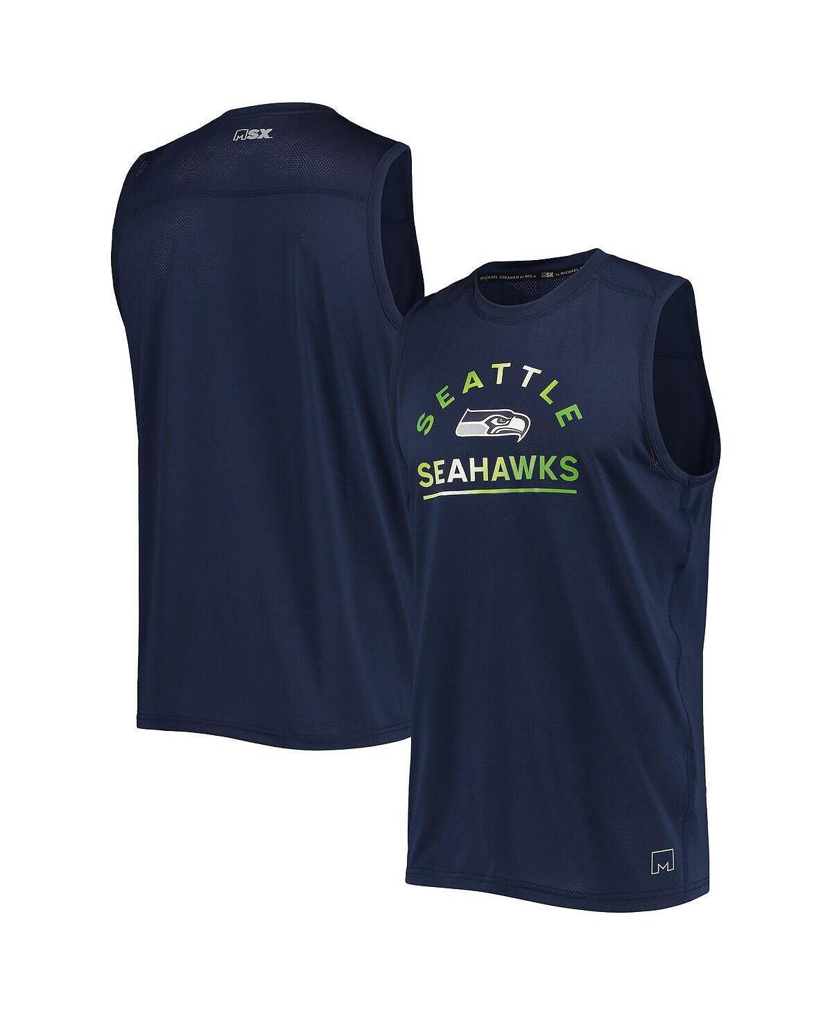 

Мужская майка college navy seattle seahawks rebound MSX by Michael Strahan, синий