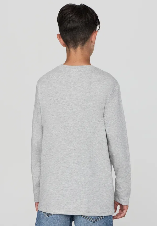 Комплект из 3 футболок с длинным рукавом, хлопок, long sleeved top Terranova, серый, черный, белый — фото 3