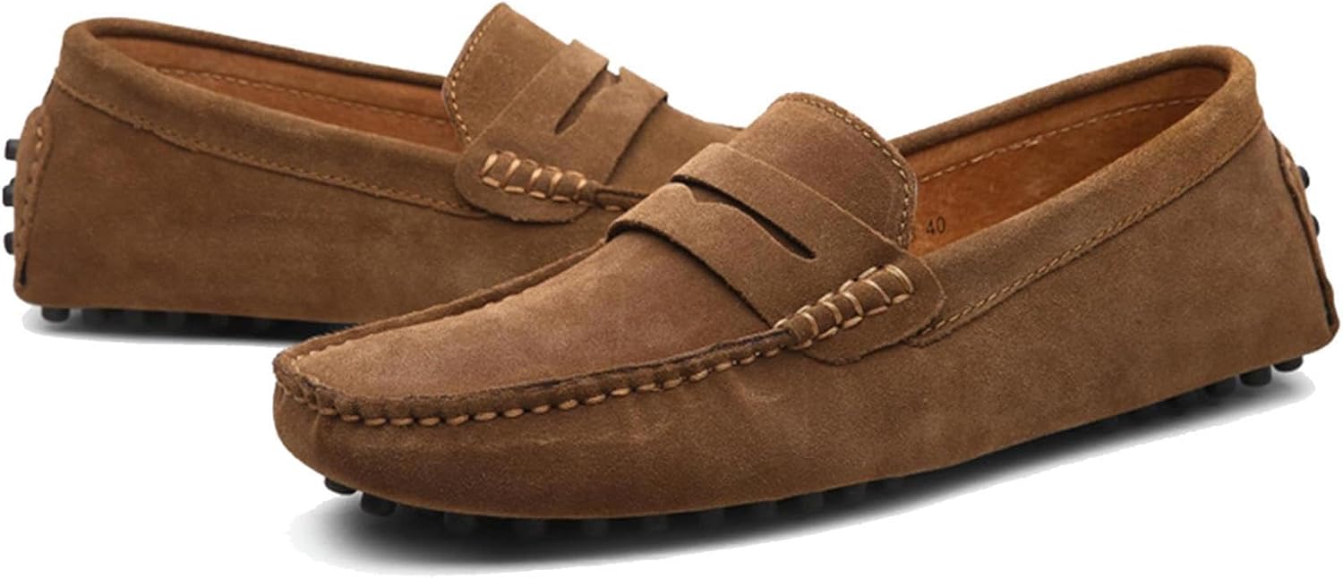 

Мужские лоферы PPXID, туфли-слипоны, повседневная обувь, легкие мягкие пенни-лоферы, замшевые мокасины и прогулок, хаки