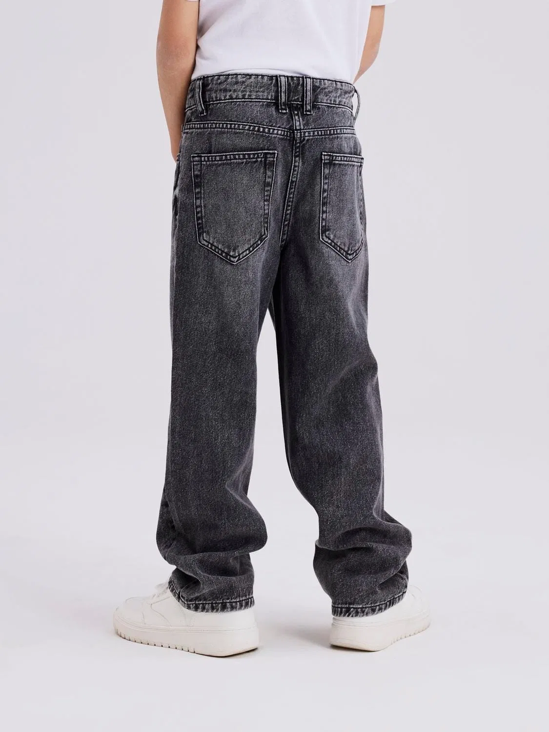 Джинсы прямого кроя NKMRYAN STRAIGHT JEANS 3418-BE Name It, темно-серый деним — фото 3