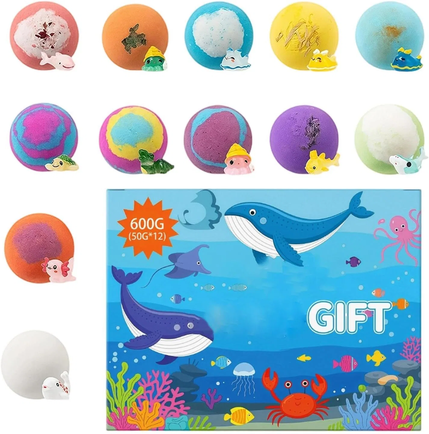Generisch Бомбочки для ванны 12 шт Радуга, Blau
