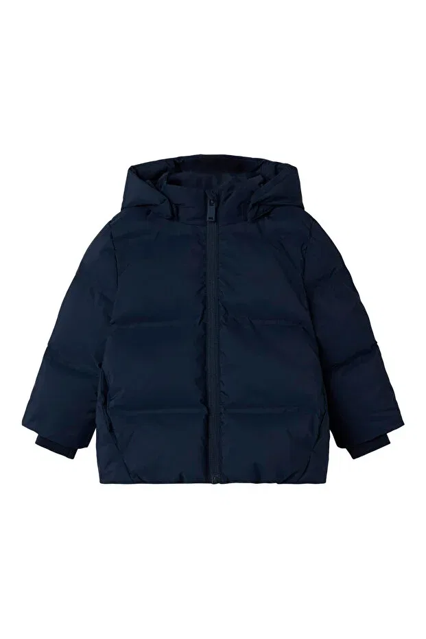 Детский пуховик для девочек с капюшоном Name It, Navy Blue