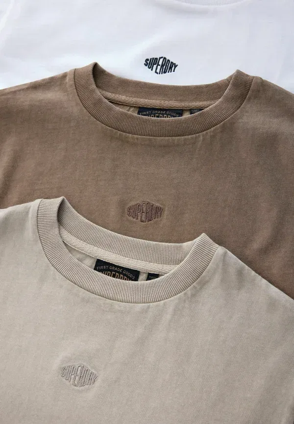 Футболка с вышивкой Superdry & Co, коричневый — фото 2