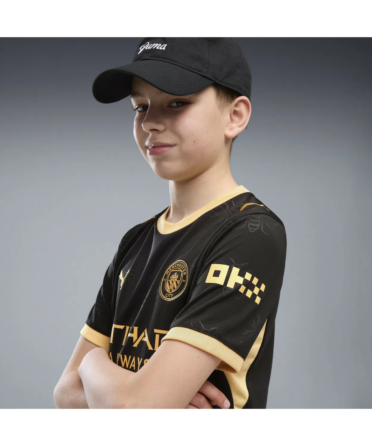 Детская футболка с принтом Manchester City FC Away Replica Jr PUMA, Black — фото 2
