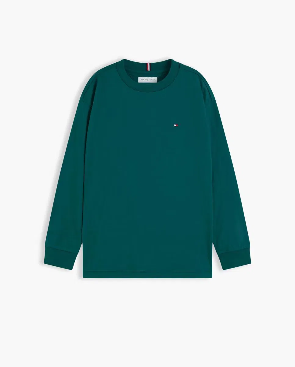 Детская футболка с длинным рукавом, Bandera Pecho, Tommy Hilfiger, зеленый