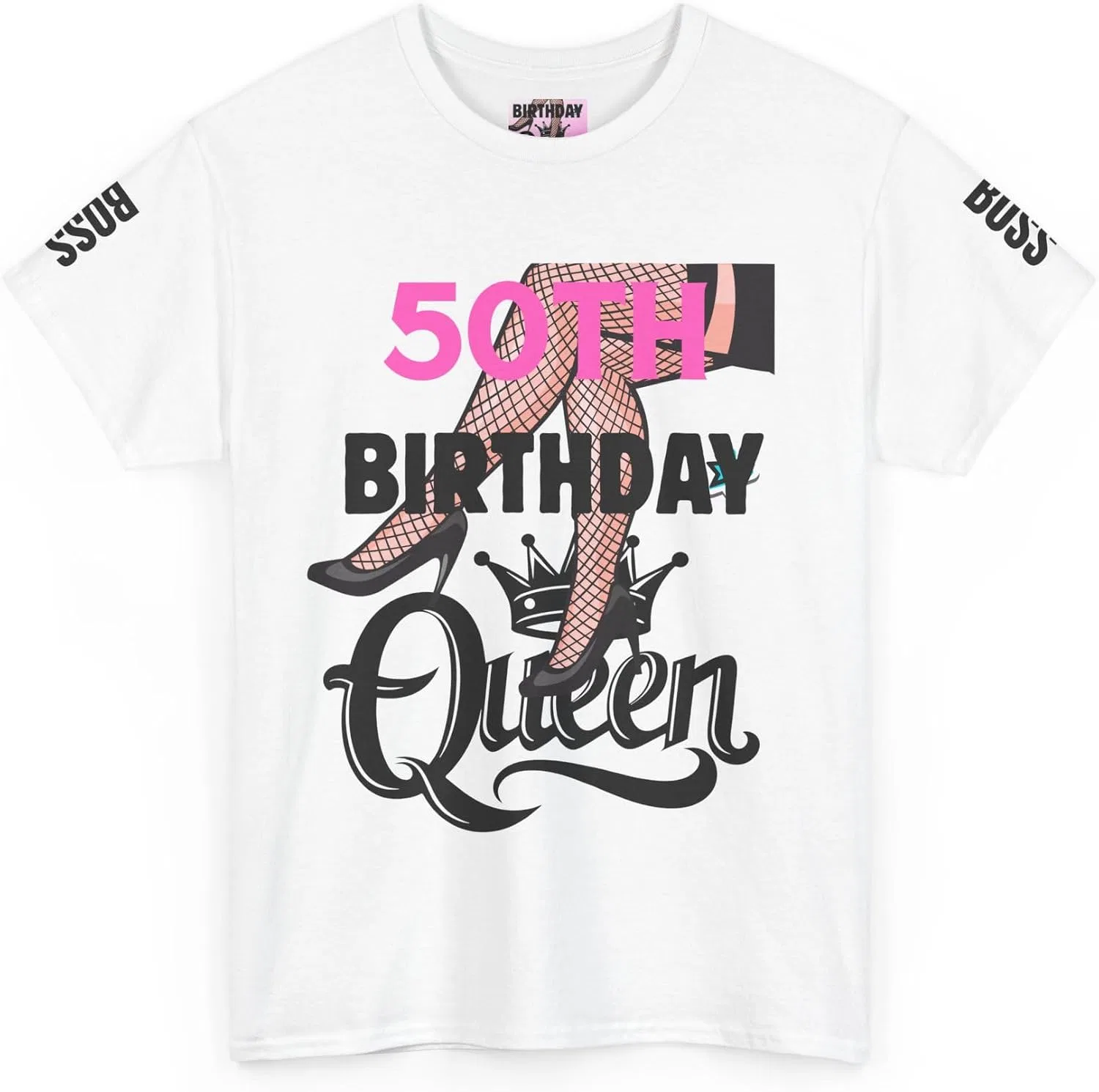 Футболка с принтом 50th Birthday Queen, White
