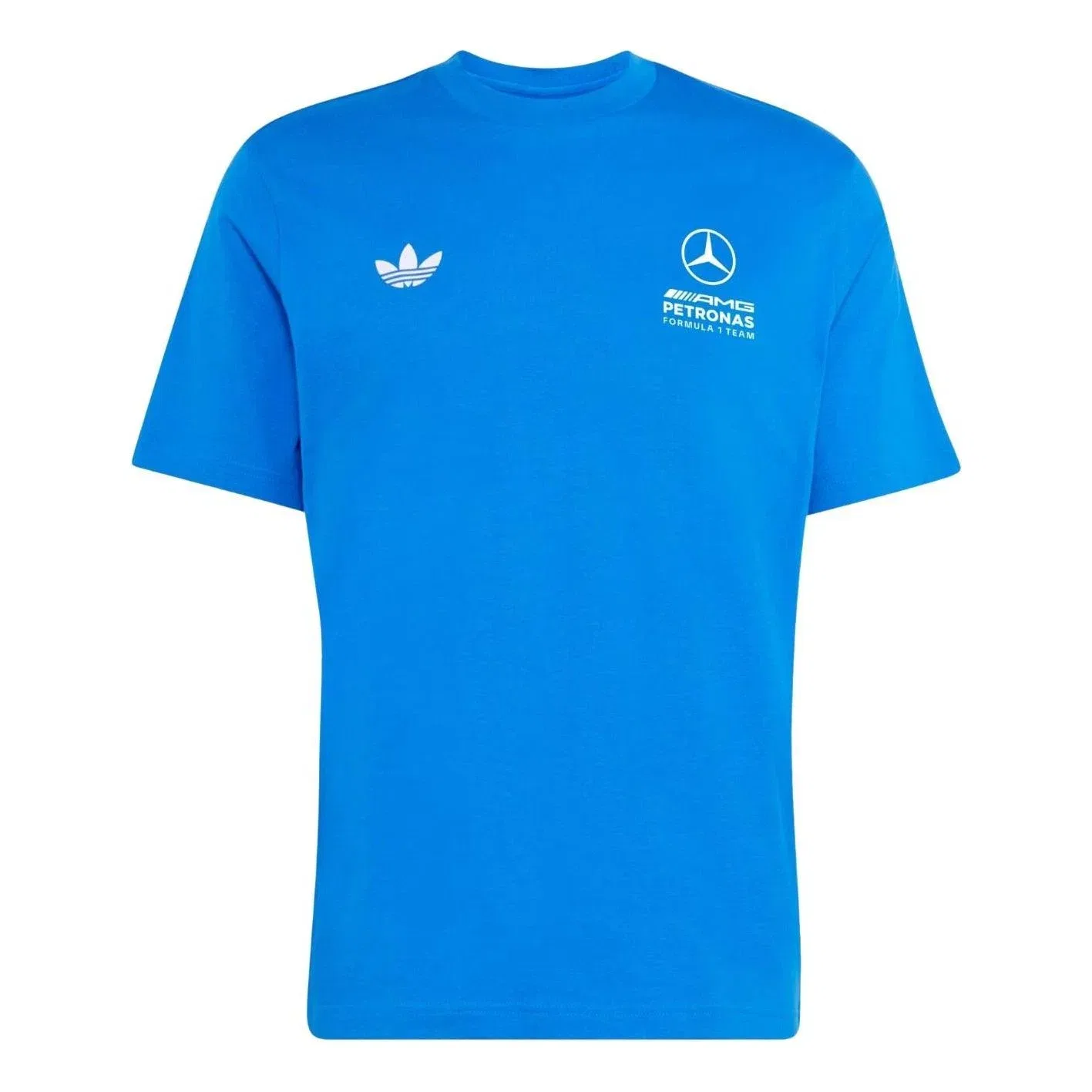 Мужская футболка с принтом Adidas x Mercedes AMG Petronas Formula 1 Team Blue Wonder Blue Bird, синий