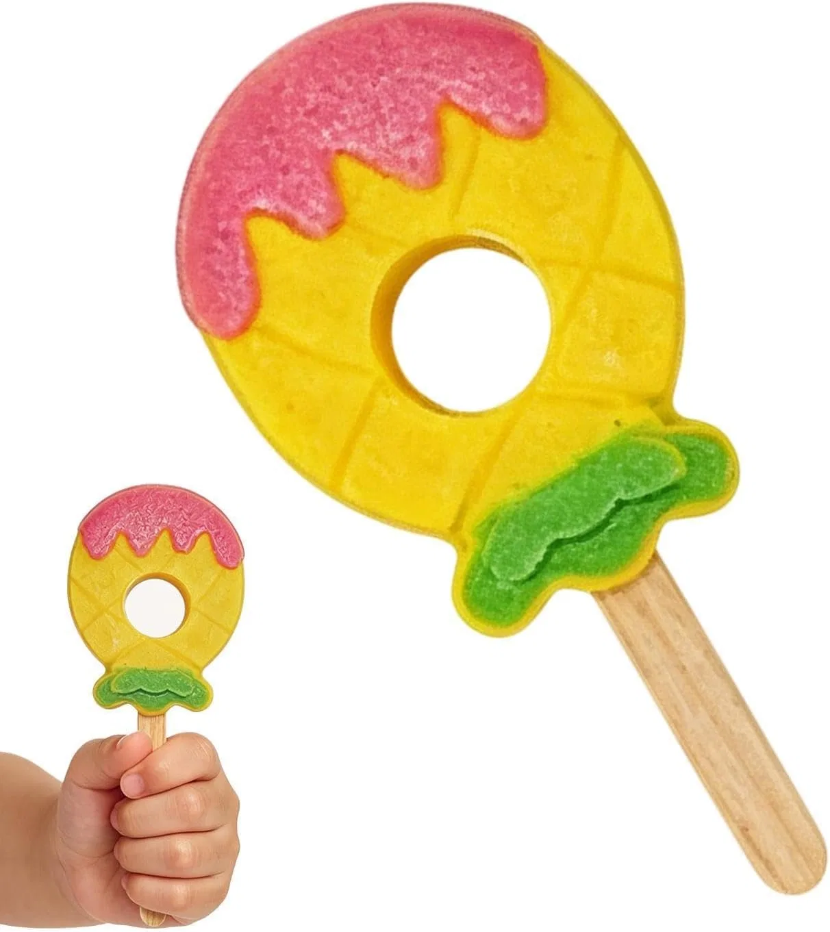 Generic Бомбочки для ванны Lollyform Bunt, Orange, Ananas, 7.4x12.5 см