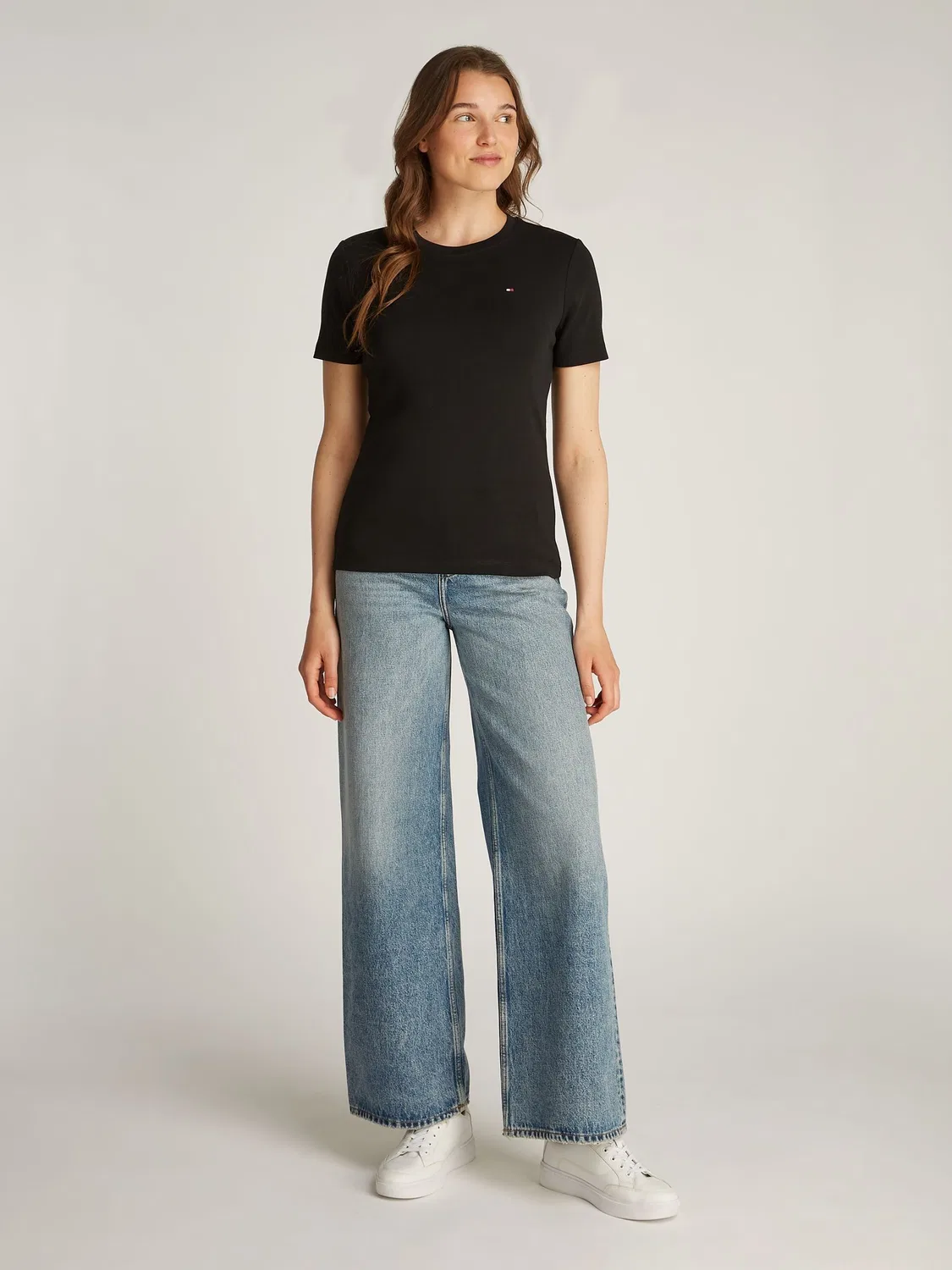 Футболка из хлопка, Slim Fit Tommy Hilfiger, черный — фото 2