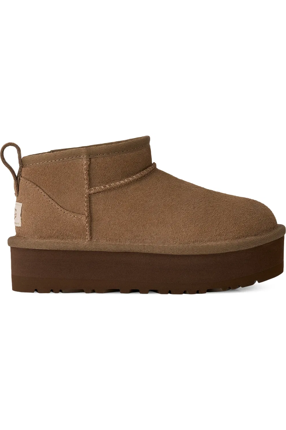 Ботинки детские на платформе Classic Ultra Mini Platform UGG, Light Bronze — фото 2