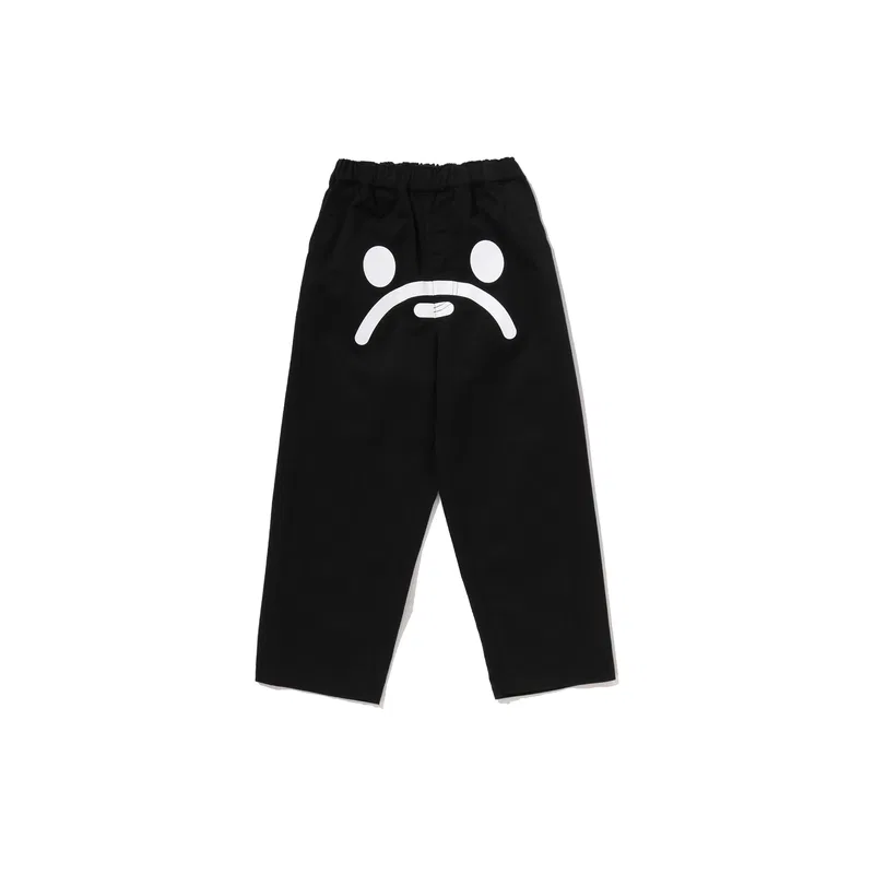 A BATHING APE Детские брюки с умеренной посадкой BAPE Black