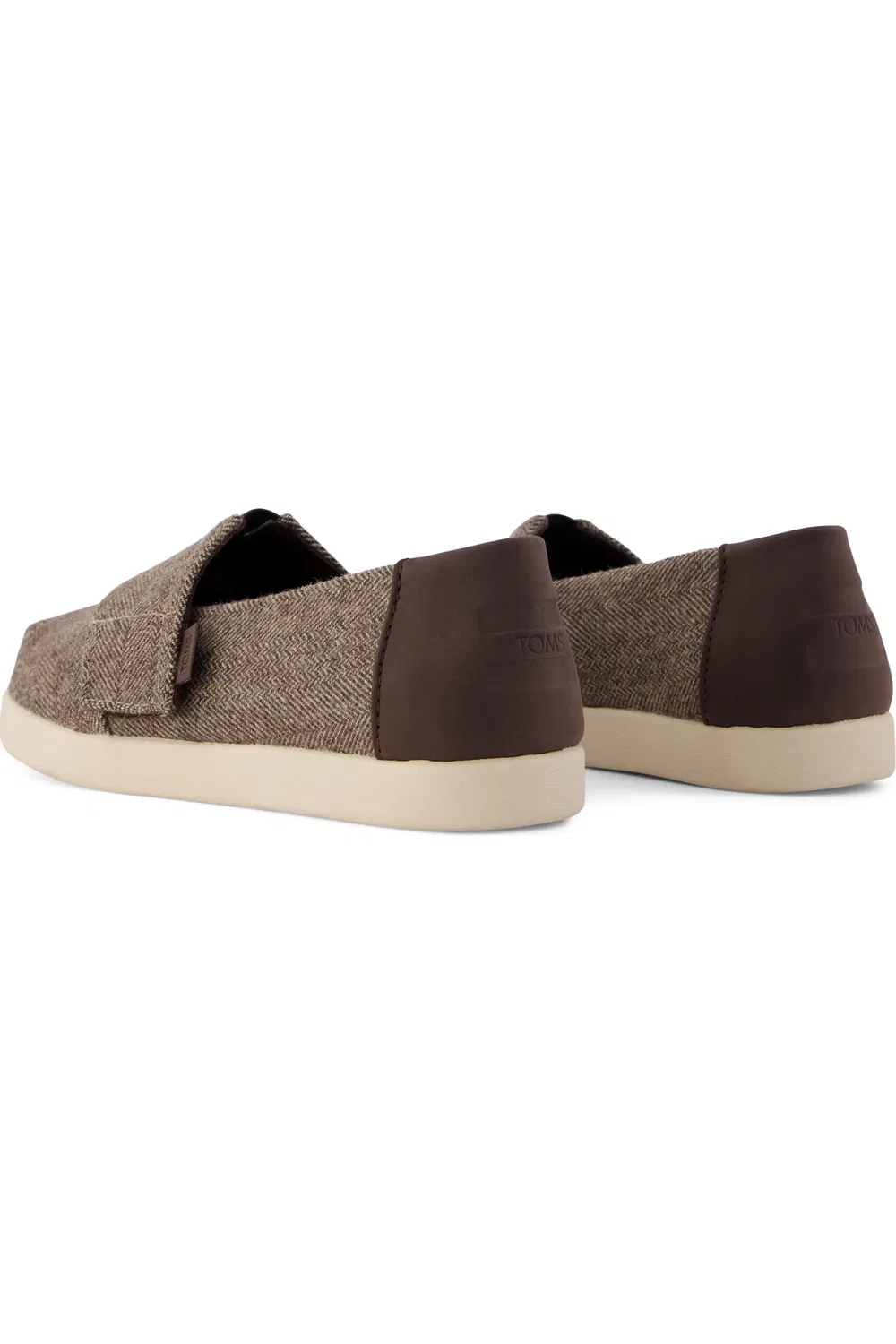 Детские кеды slip-on с регулируемым ремешком Alpargata TOMS, темно-коричневый — фото 2
