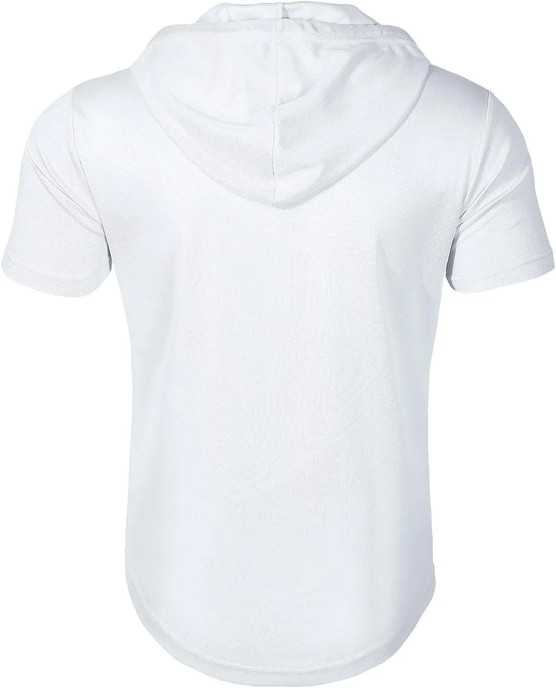 Мужская легкая худи-футболка с капюшоном Regular Fit, White — фото 4