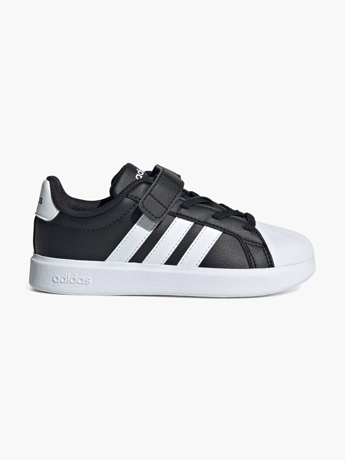 Детские кроссовки на липучках Adidas, черный — фото 2