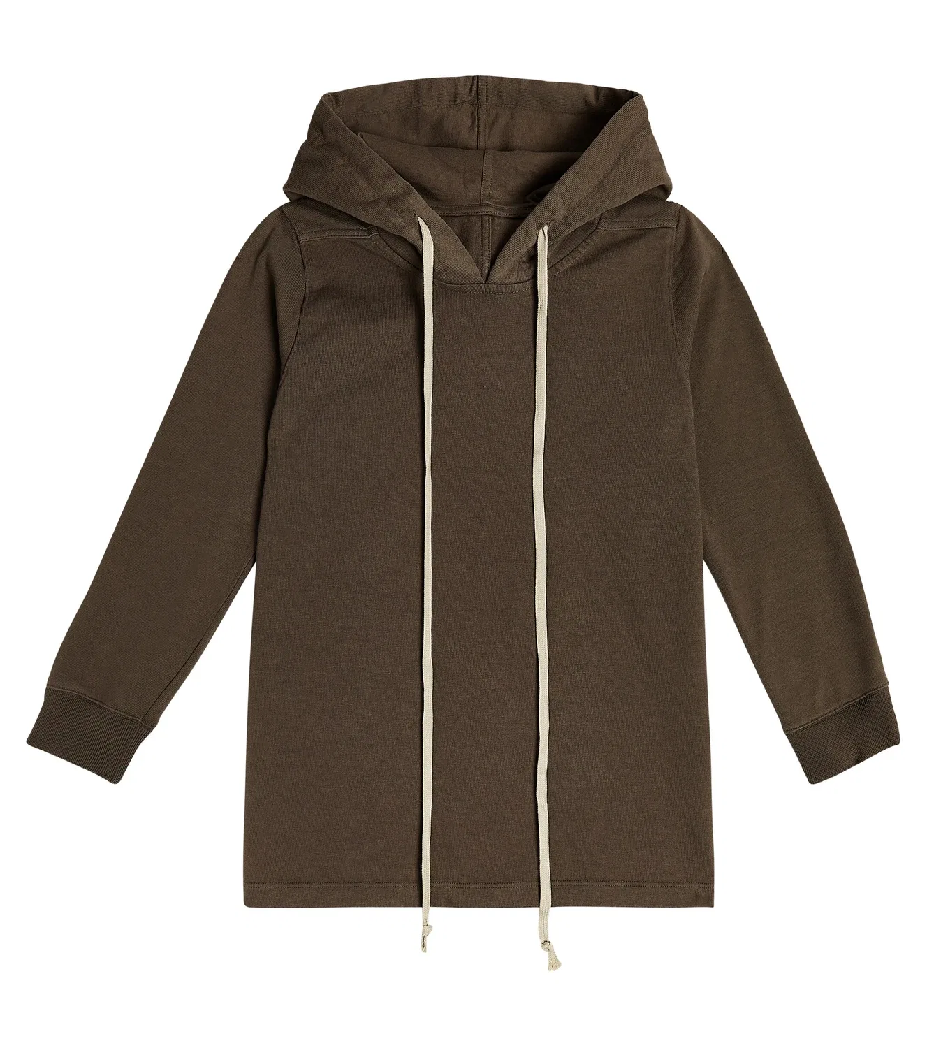 Худи хлопковое Rick Owens Kids, бежевый