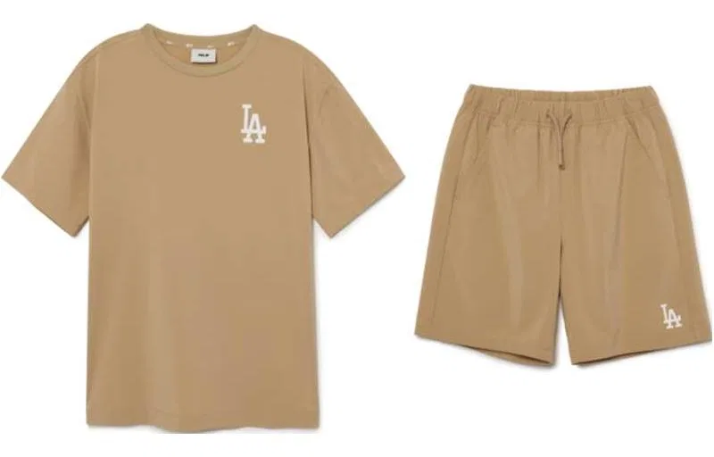 Детский спортивный комплект с круглым вырезом MLB, Khaki