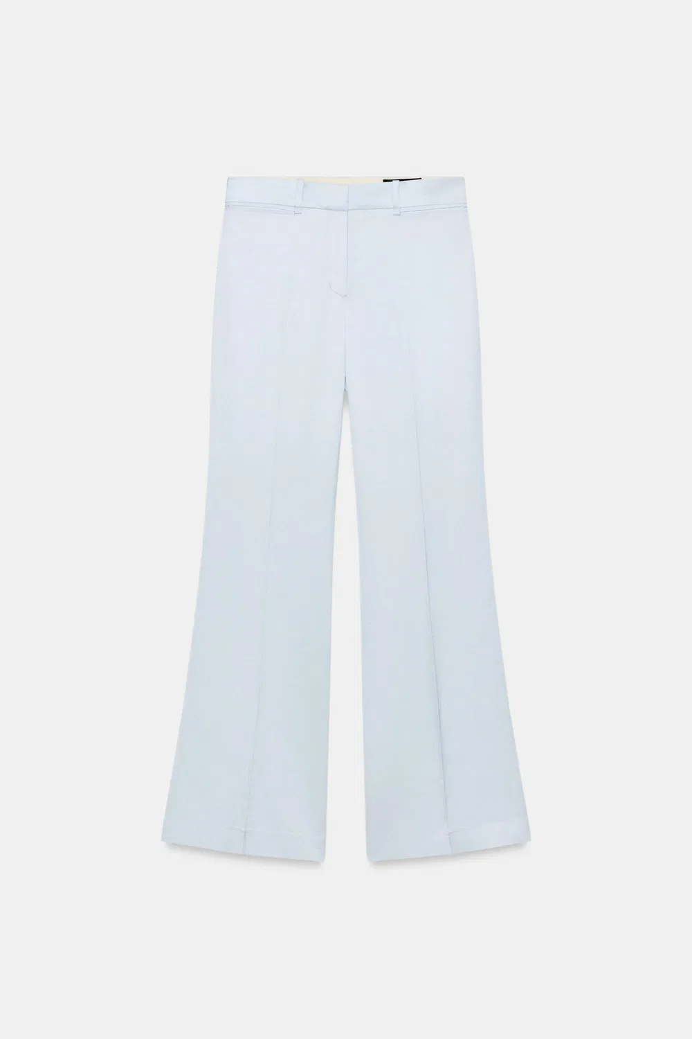Расклешенные брюки из льняной смеси, коллекция ZW ZARA, Light blue — фото 4