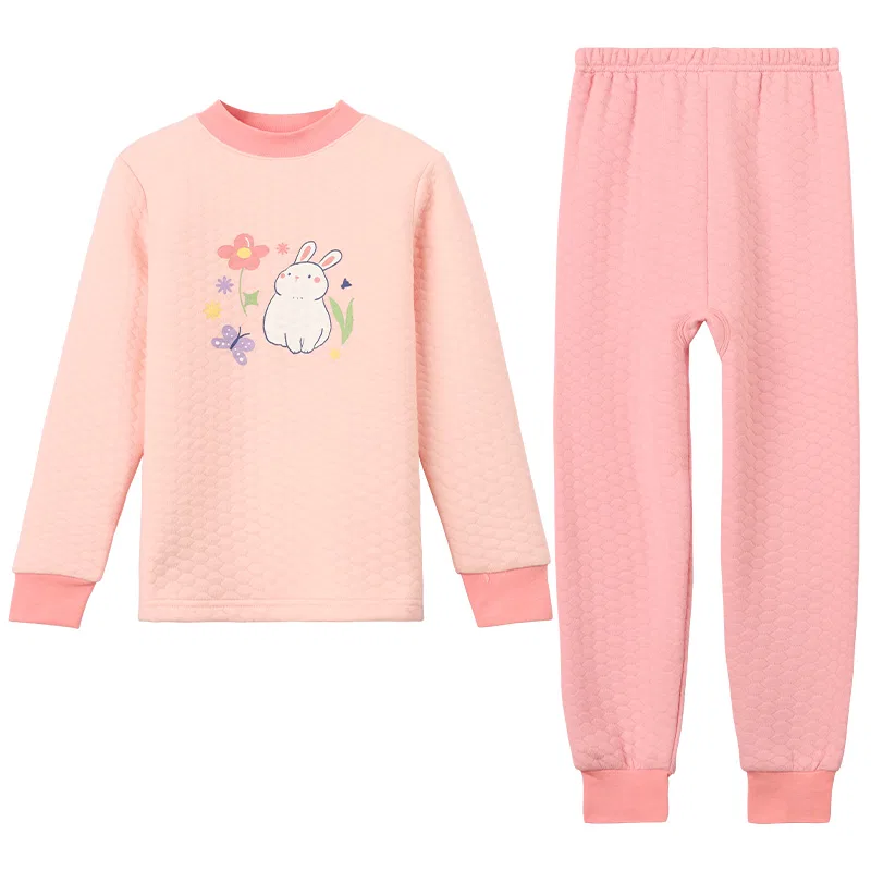 Детский комплект нижнего белья с длинным рукавом Red Bean, Yingying Pink + Taoyao Pink