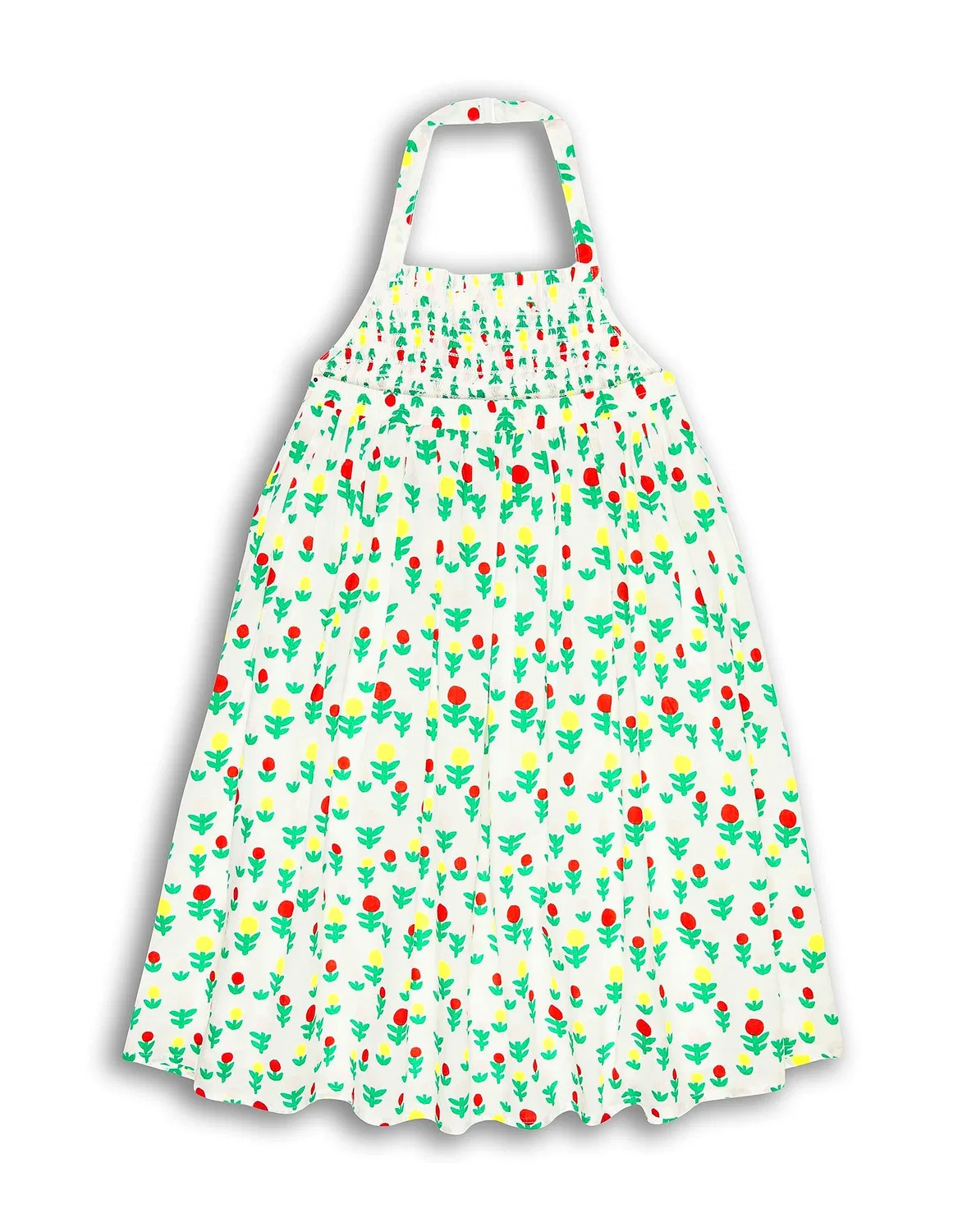Детское платье для девочек хлопковое с принтом Stella Mccartney Kids, белый — фото 2