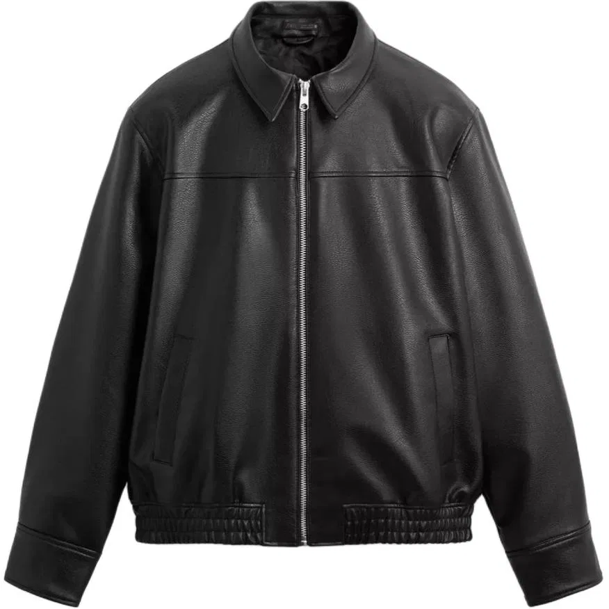 Куртка пилот, однобортная, ZARA, Black