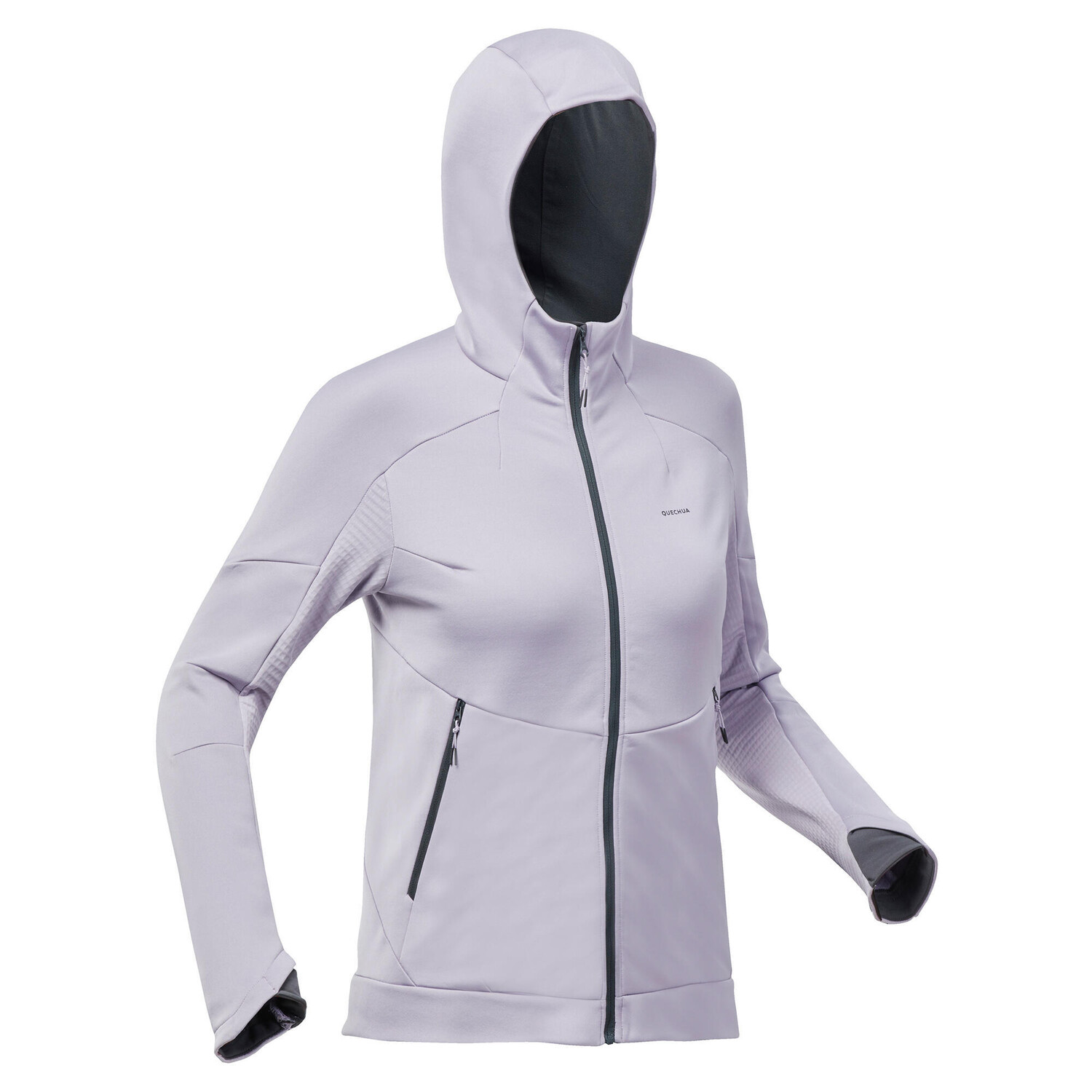 

Куртка Quechua MH520 женская флисовая с капюшоном, фиолетовый