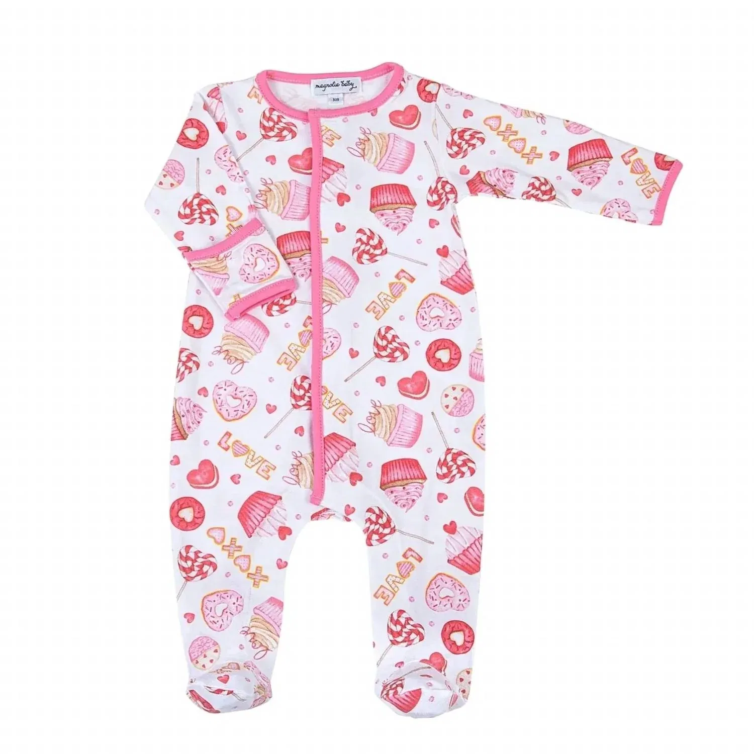Детский комбинезон-боди с принтом Xoxo Sweets Magnolia Baby, розовый