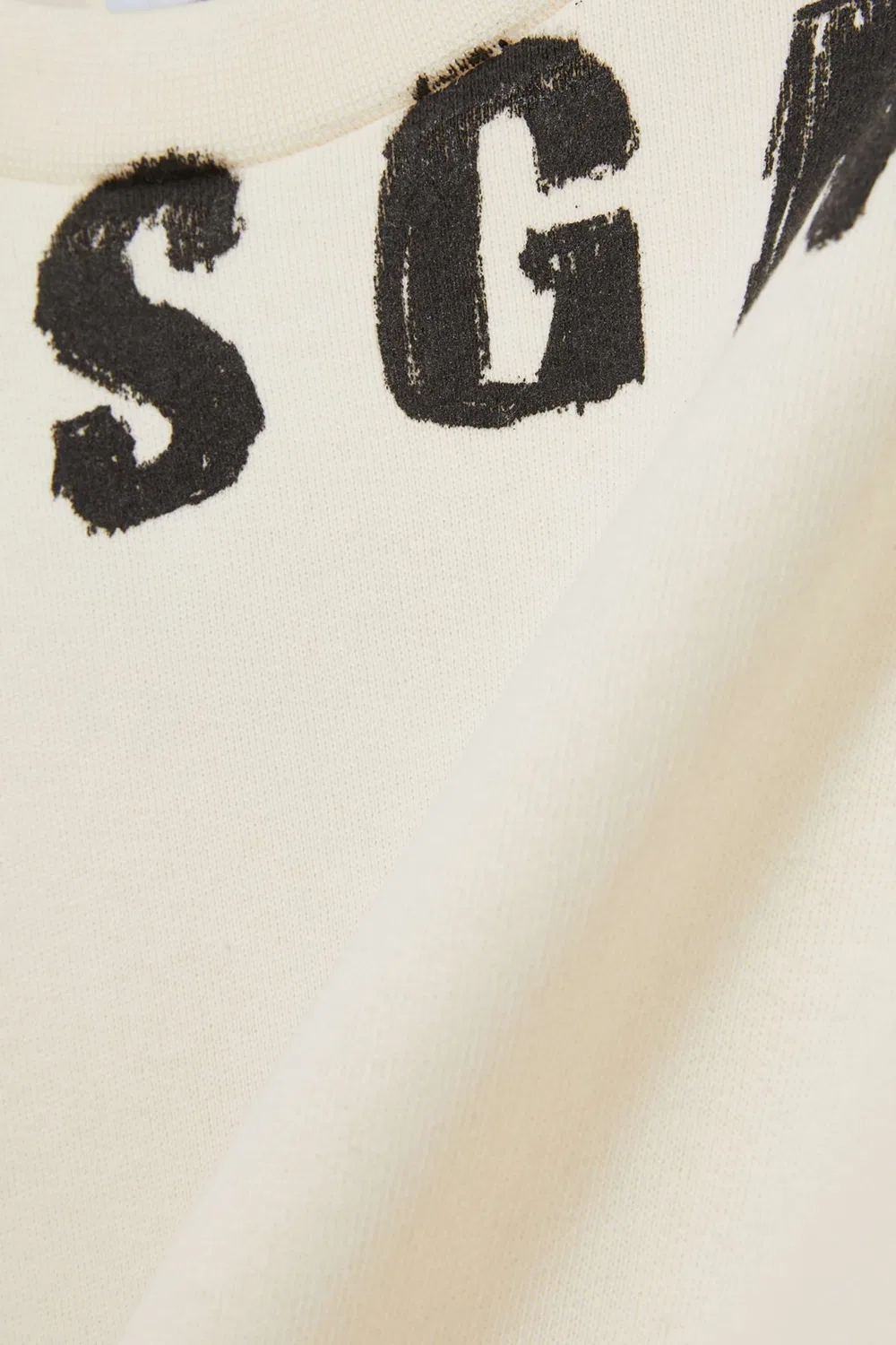 Свитшот с логотипом хлопковый MSGM, нейтральный — фото 3