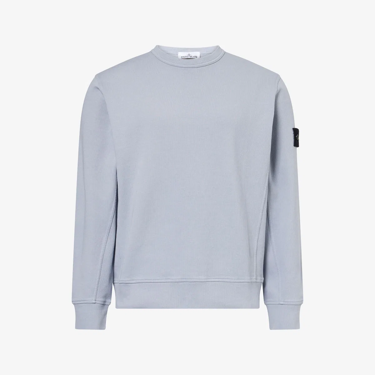 Хлопковый джемпер с круглым вырезом Compass-badge Stone Island, серый