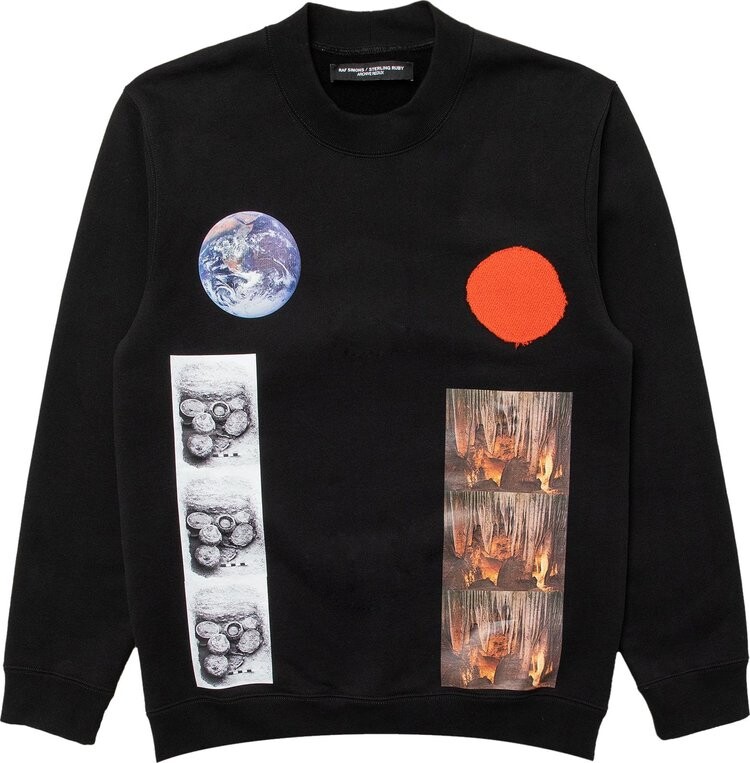 

Свитер Raf Simons Basic Sweater With Sterling Patches 'Black', черный