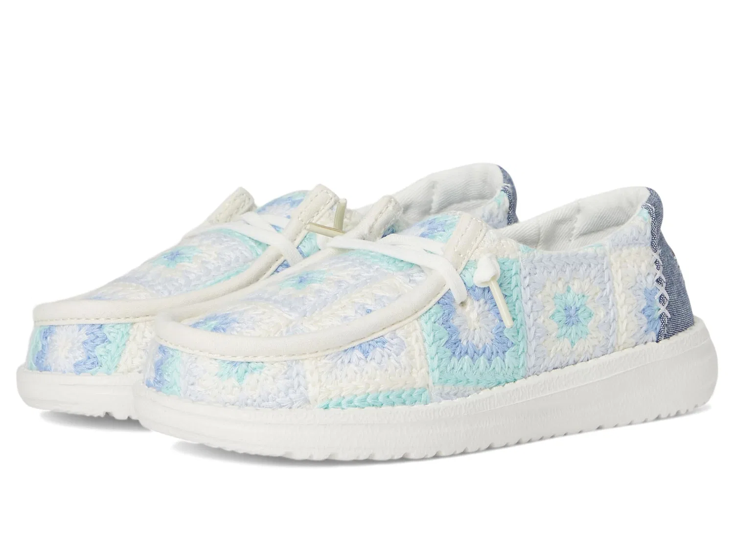 Детские кроссовки для девочек с принтом Wendy Boho HEYDUDE, Blu Allora Multicolore