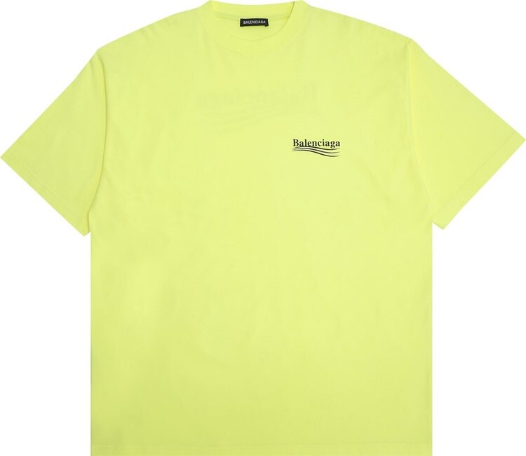 

Футболка Balenciaga Oversized Logo T-Shirt 'Fluo Yellow/Black', желтый