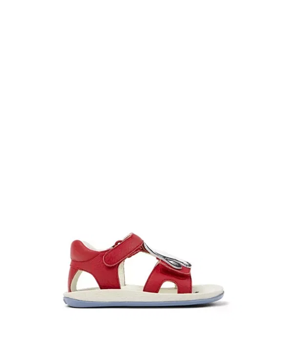 Детские сандалии кожаные First Walker Bicho by Moomin Mismatched Leather Sandals Camper, красный — фото 3