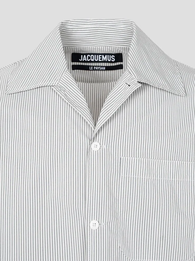 Куртка с тонкой полоской, La Veste Boutis Jacquard JACQUEMUS, Silver — фото 3