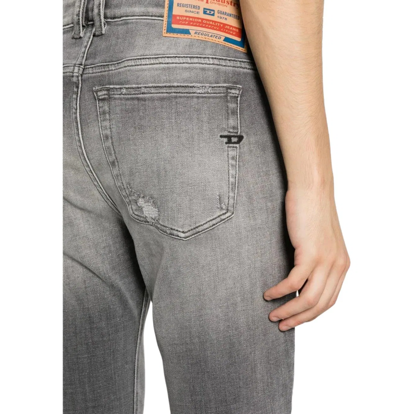 Джинсы Distressed, 1979 Sleenker, DIESEL, Gray — фото 2
