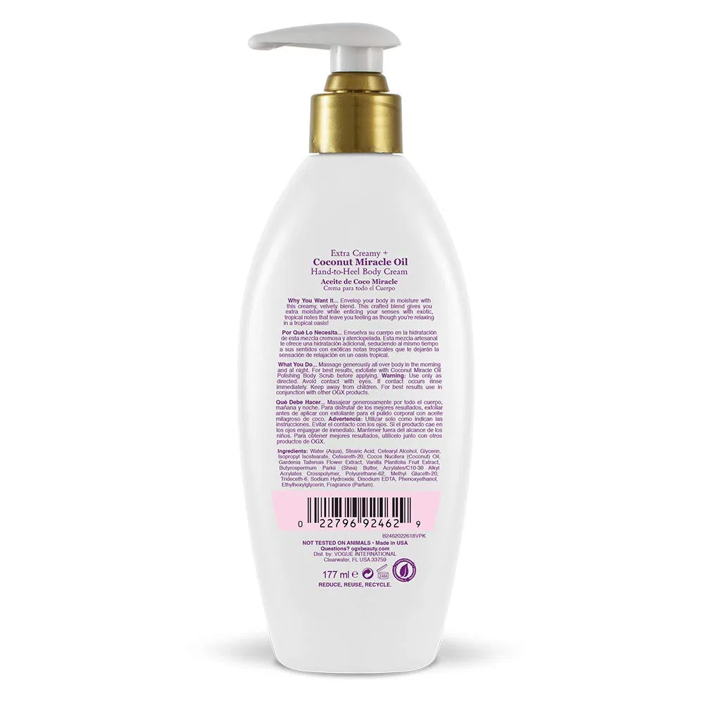 Крем для тела Coconut Oil Body Cream OGX, 177 мл — фото 2