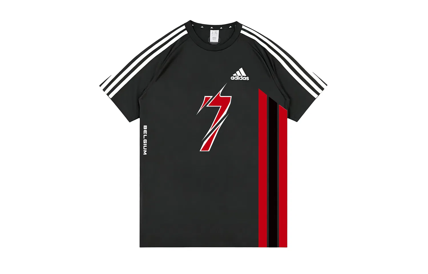 Мужская футболка с принтом 7 Adidas, Black