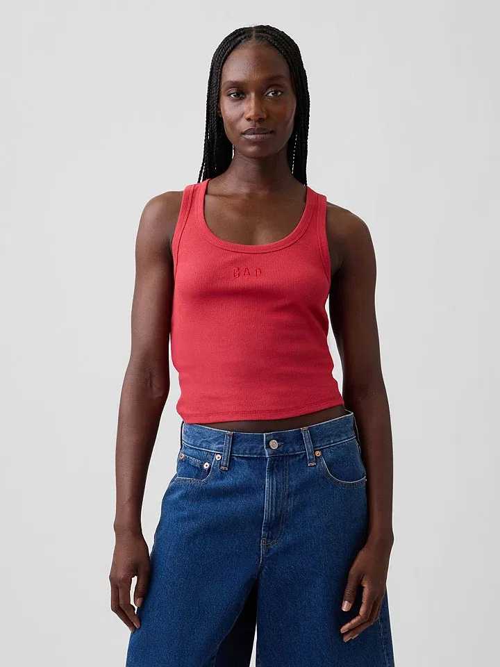Женский топ с круглым вырезом GAP, Red