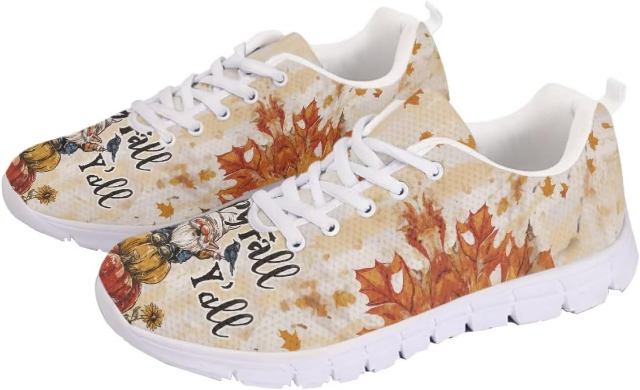 

Женские кроссовки для ходьбы, удобные, с шнуровкой, модные, мужские, противоскользящие, для тенниса, бега и спорта Getelinseng, Happy Fall