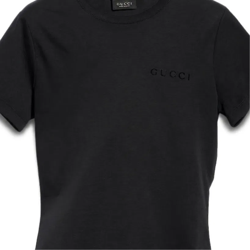 Женская футболка с круглым вырезом Black GUCCI, Черный — фото 3