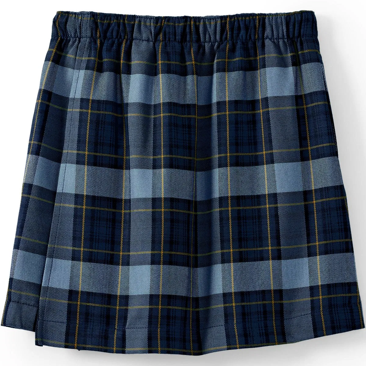 Детская юбка-шорты для девочек с принтом классический клетка Lands' End, Classic Navy Plaid — фото 4