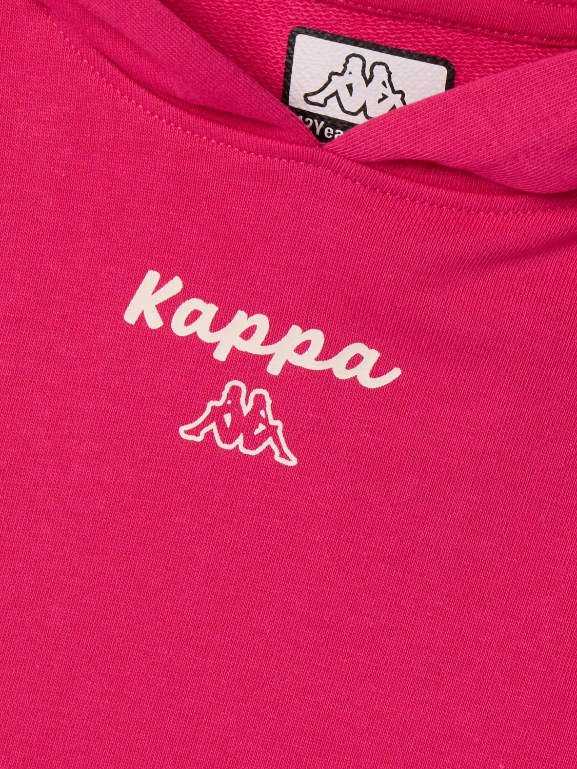 Детское худи с капюшоном Kappa, цвет Fuchsia — фото 3