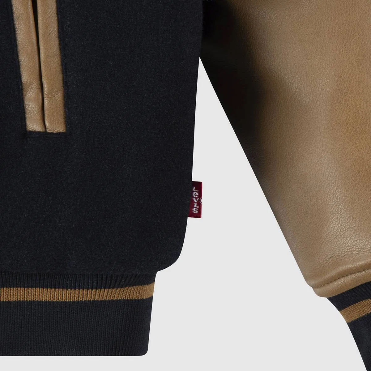 Куртка-Бомбер с нашивками из синели, размеры для мальчиков 8-20 Levi's, Black - Charcoal — фото 3