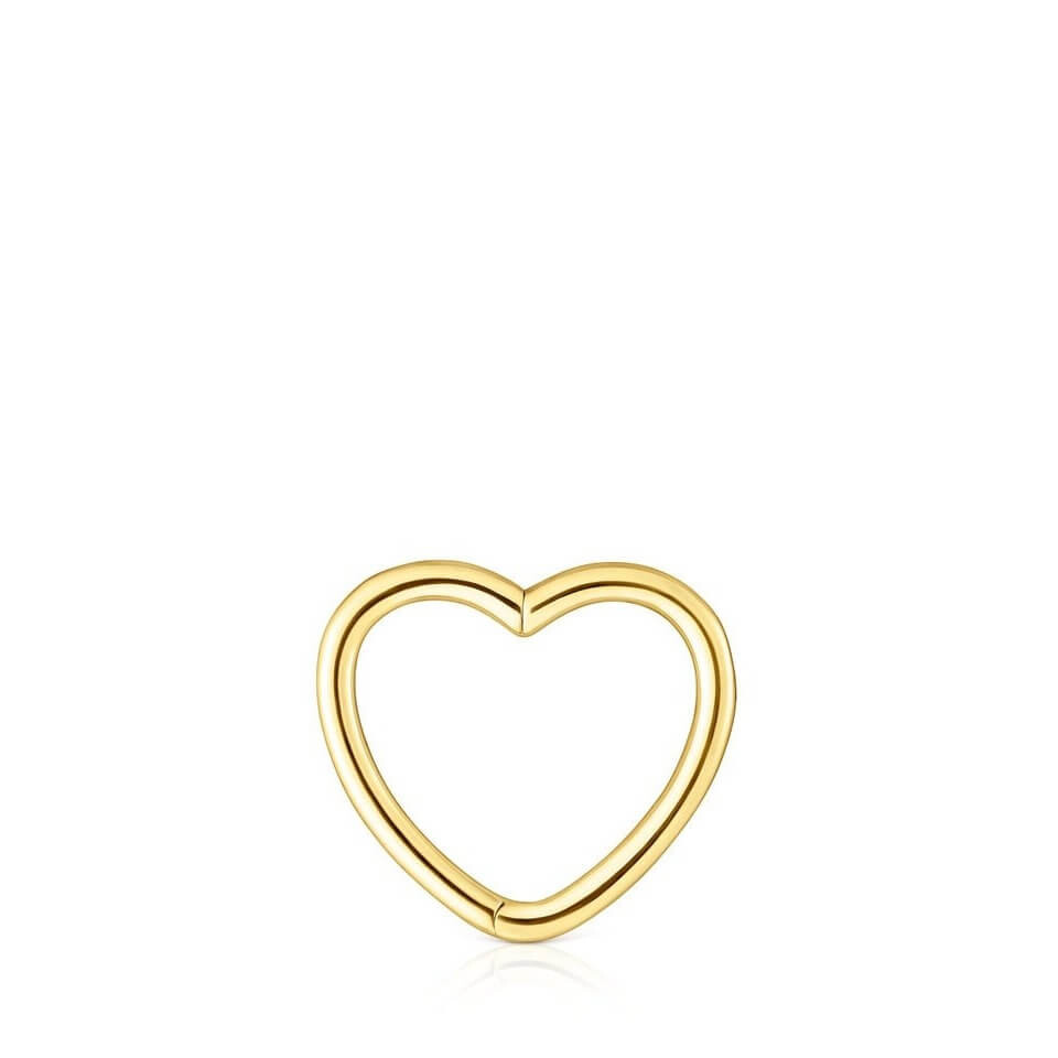 

Серьга-кольцо одиночная Tous Basics Heart Motif, золото